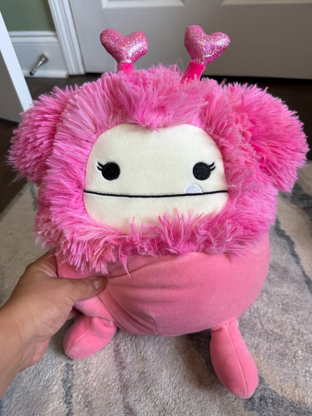 NWT Squishmallow Caparinne The BigFoot With headband Valentines Day